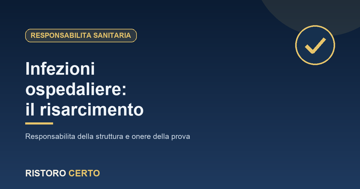 Infezioni ospedaliere: responsabilità della struttura e risarcimento del danno