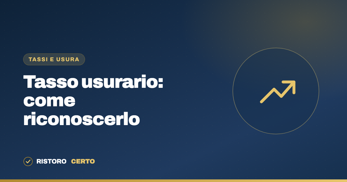 Tasso usurario: come capire se il tuo prestito supera la soglia